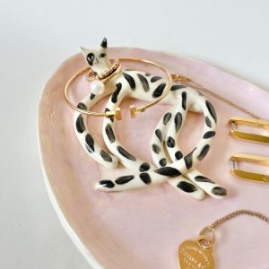 Lazy Cat jewelry dish, Trinket dish